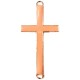 Metall Anhänger zwei Ösen Kreuz 46x23mm Gold - orange